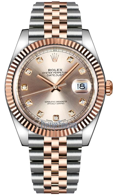 rolex datejust 41 edelstahl everose-gold sundust dia|Rolex Datejust 41 sunray.